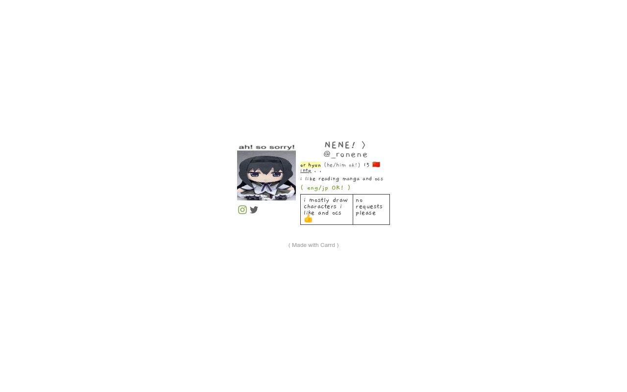 Carrd profile picture for @ronenn